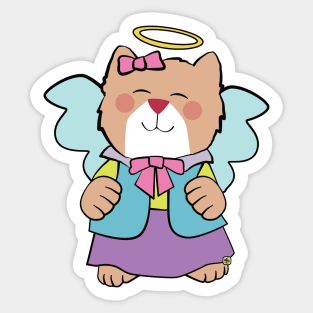 Good Angel Kitten Sticker